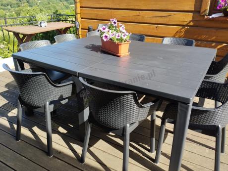 Zestaw mebli ogrodowych obiadowych dla 10 osób Meblobranie EJD10 grafit