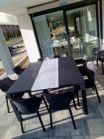 Zestaw mebli ogrodowych obiadowych dla 10 osób Meblobranie EJD10 grafit