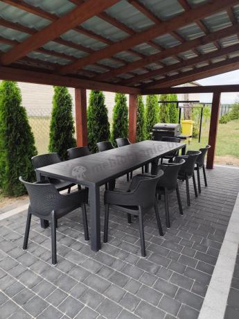 Zestaw mebli ogrodowych obiadowych dla 10 osób Meblobranie EJD10 grafit