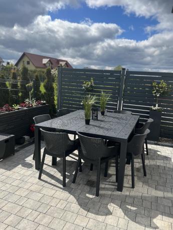 Zestaw mebli ogrodowych obiadowych dla 10 osób Meblobranie EJD10 grafit