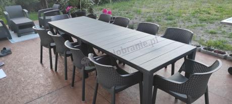 Zestaw mebli ogrodowych obiadowych dla 10 osób Meblobranie EJD10 grafit