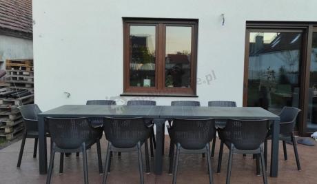 Zestaw mebli ogrodowych obiadowych dla 10 osób Meblobranie EJD10 grafit