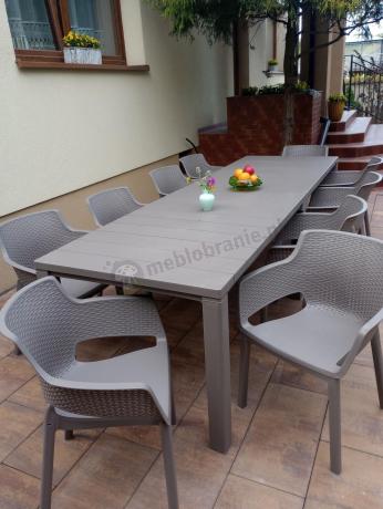 Zestaw mebli ogrodowych z dużym stołem dla 10 osób Meblobranie EJD10 cappuccino