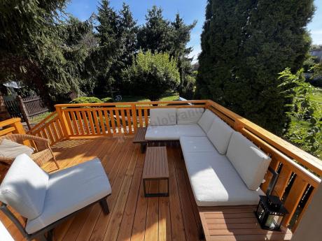 Zestaw mebli ogrodowych z modułowym narożnikiem Vernon XL - Grey