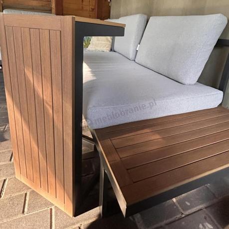 Zestaw mebli ogrodowych z modułowym narożnikiem Vernon XL - Grey