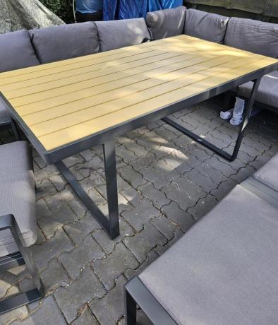 Zestaw mebli ogrodowych z narożnikiem, wysokim stołem i fotelem - Panaon Corner XXL - WG