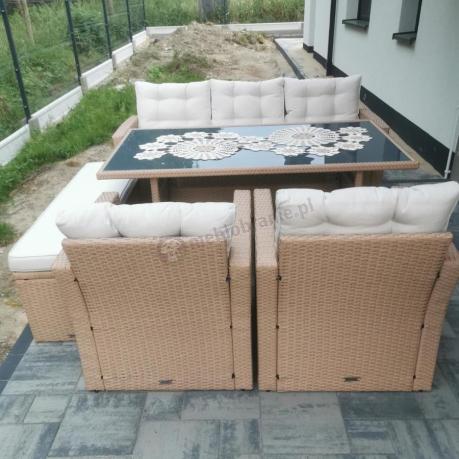 Zestaw mebli ogrodowych z sofą i fotelami Topiano Medio Nature Select