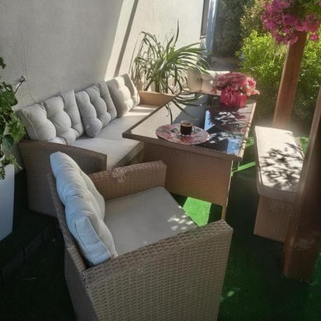 Zestaw mebli ogrodowych z sofą i fotelami Topiano Medio Nature Select