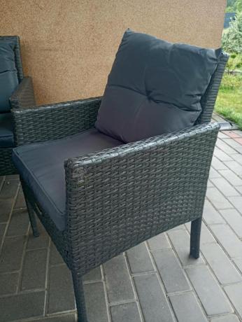 Zestaw mebli ogrodowych z technorattanu z 2 sofami Torino Grande antracyt