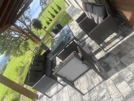 Zestaw mebli ogrodowych z technorattanu z 2 sofami Torino Grande antracyt