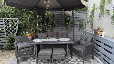 Zestaw mebli ogrodowych z technorattanu z sofą 140cm i fotelami Torino Dining antracyt