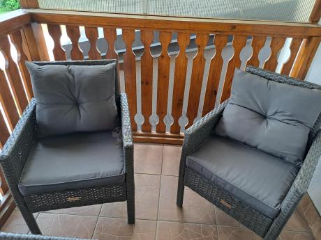 Zestaw mebli ogrodowych z technorattanu z sofą 140cm i fotelami Torino Dining antracyt