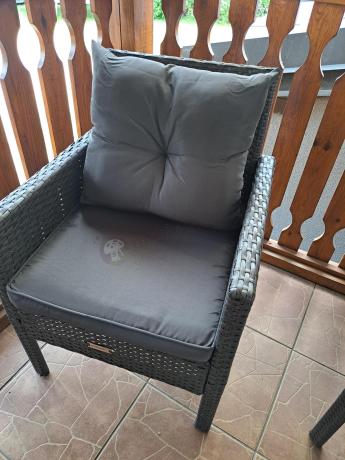 Zestaw mebli ogrodowych z technorattanu z sofą 140cm i fotelami Torino Dining antracyt