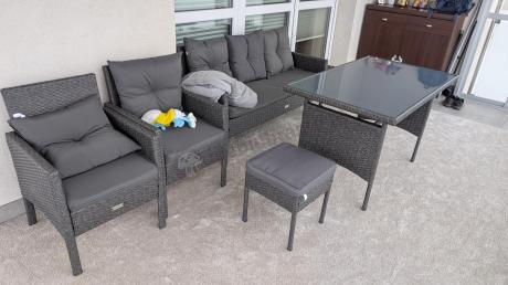 Zestaw mebli ogrodowych z technorattanu z sofą 140cm i fotelami Torino Dining antracyt