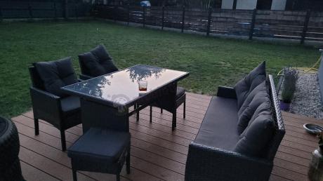 Zestaw mebli ogrodowych z technorattanu z sofą 140cm i fotelami Torino Dining antracyt