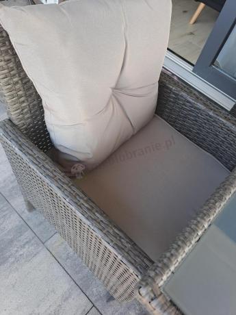 Zestaw mebli ogrodowych z technorattanu z sofą 140cm i fotelami Torino Dining antracyt