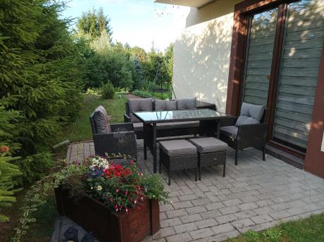 Zestaw mebli ogrodowych z technorattanu z sofą 140cm i fotelami Torino Dining antracyt