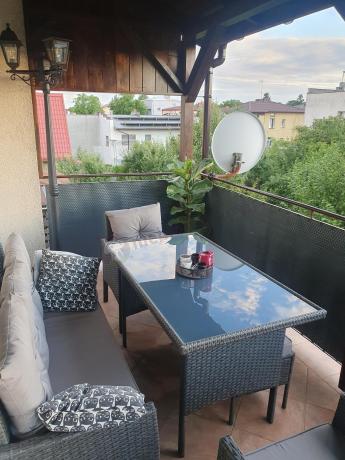 Zestaw mebli ogrodowych z technorattanu z sofą 140cm i fotelami Torino Dining antracyt