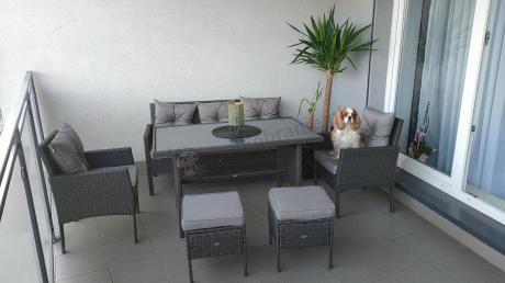 Zestaw mebli ogrodowych z technorattanu z sofą 140cm i fotelami Torino Dining antracyt