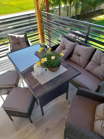 Zestaw mebli ogrodowych z technorattanu z sofą 140cm i fotelami Torino Dining antracyt