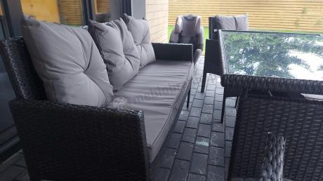 Zestaw mebli ogrodowych z technorattanu z sofą 140cm i fotelami Torino Dining antracyt