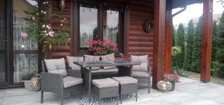 Zestaw mebli ogrodowych z technorattanu z sofą 140cm i fotelami Torino Dining antracyt