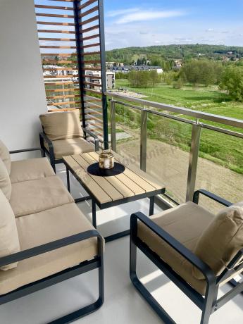 Zestaw mebli tarasowych - sofa 175cm, 2 fotele, stolik kawowy - Panaon Dining WB