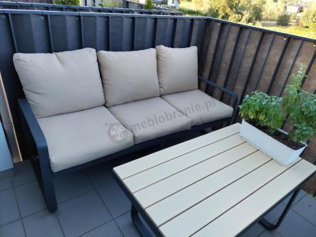 Zestaw mebli tarasowych - sofa 175cm, 2 fotele, stolik kawowy - Panaon Dining WB