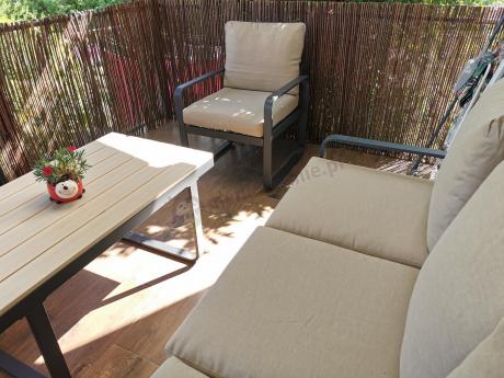 Zestaw mebli tarasowych - sofa 175cm, 2 fotele, stolik kawowy - Panaon Dining WB