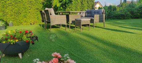 Zestaw mebli technorattanowych obiadowych z wysokim stołem Perata Dining - Dark Grey
