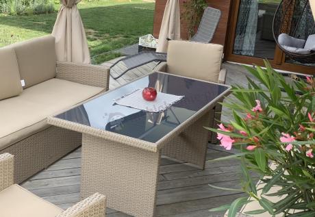 Zestaw mebli technorattanowych z 2 sofami Cofete Grande – Natural