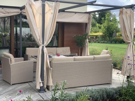 Zestaw mebli technorattanowych z 2 sofami Cofete Grande – Natural