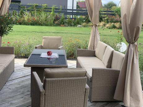 Zestaw mebli technorattanowych z 2 sofami Cofete Grande – Natural