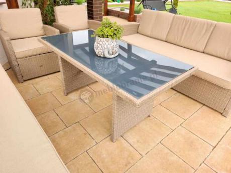 Zestaw mebli technorattanowych z 2 sofami Cofete Grande – Natural