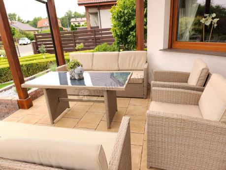 Zestaw mebli technorattanowych z 2 sofami Cofete Grande – Natural