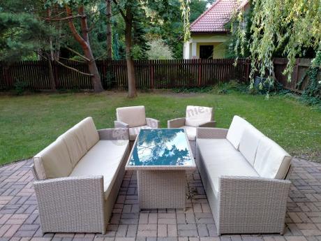 Zestaw mebli technorattanowych z 2 sofami Cofete Grande – Natural