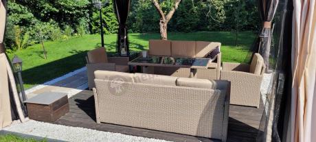 Zestaw mebli technorattanowych z 2 sofami Cofete Grande – Natural