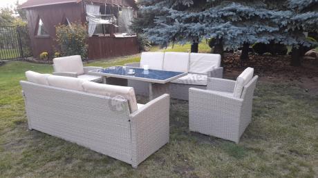 Zestaw mebli technorattanowych z 2 sofami Cofete Grande – Natural