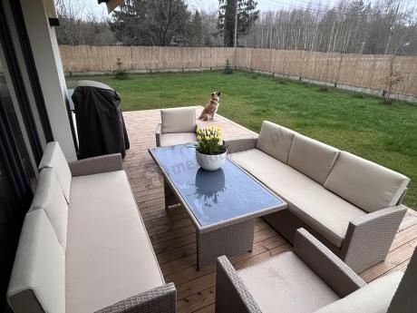 Zestaw mebli technorattanowych z 2 sofami Cofete Grande – Natural