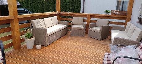 Zestaw mebli technorattanowych z 2 sofami Cofete Grande – Natural