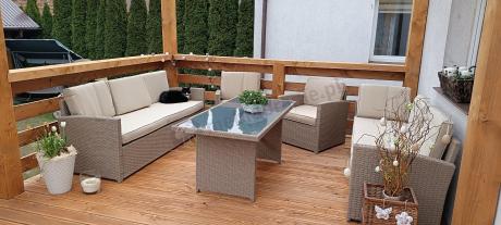 Zestaw mebli technorattanowych z 2 sofami Cofete Grande – Natural