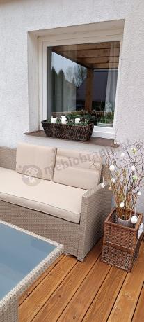 Zestaw mebli technorattanowych z 2 sofami Cofete Grande – Natural