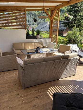 Zestaw mebli technorattanowych z 2 sofami Cofete Grande – Natural