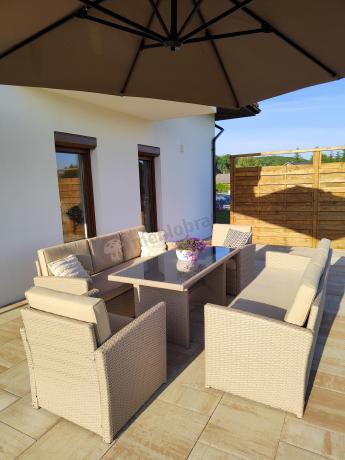 Zestaw mebli technorattanowych z 2 sofami Cofete Grande – Natural