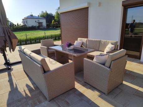 Zestaw mebli technorattanowych z 2 sofami Cofete Grande – Natural