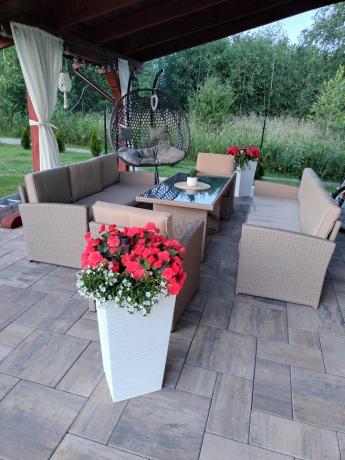 Zestaw mebli technorattanowych z 2 sofami Cofete Grande – Natural