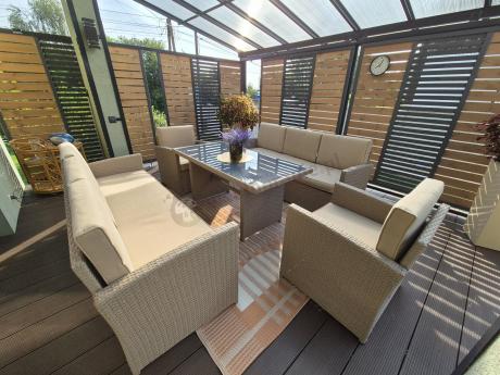 Zestaw mebli technorattanowych z 2 sofami Cofete Grande – Natural