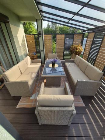 Zestaw mebli technorattanowych z 2 sofami Cofete Grande – Natural