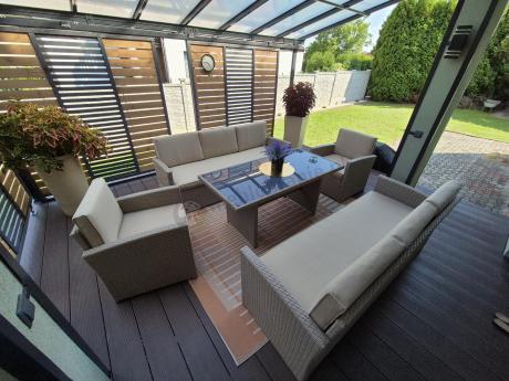 Zestaw mebli technorattanowych z 2 sofami Cofete Grande – Natural