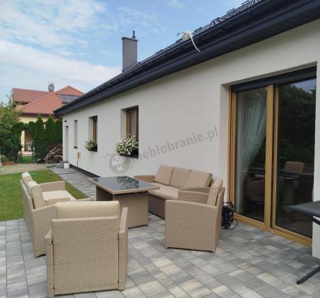 Zestaw mebli technorattanowych z 2 sofami Cofete Grande – Natural